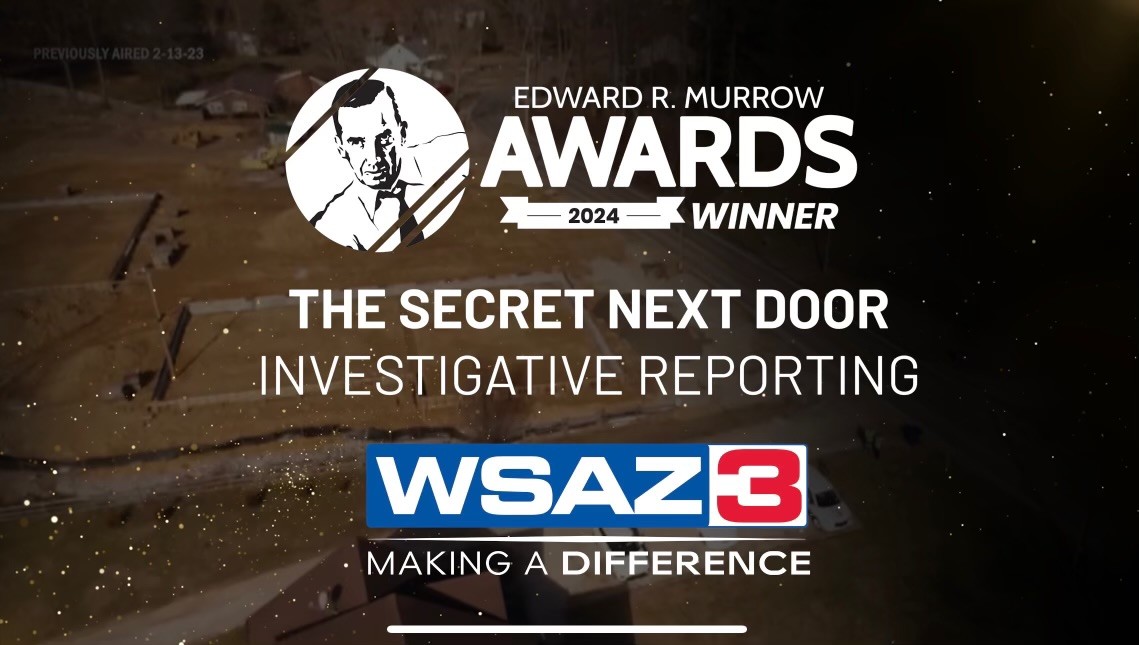 WSAZnews's tweet photo. A WSAZ Investigation is now a national Edward R. Murrow Award winner. WATCH The Secret Next Door >>> https://t.co/UCkuxqOADI https://t.co/0Eq50AayGS