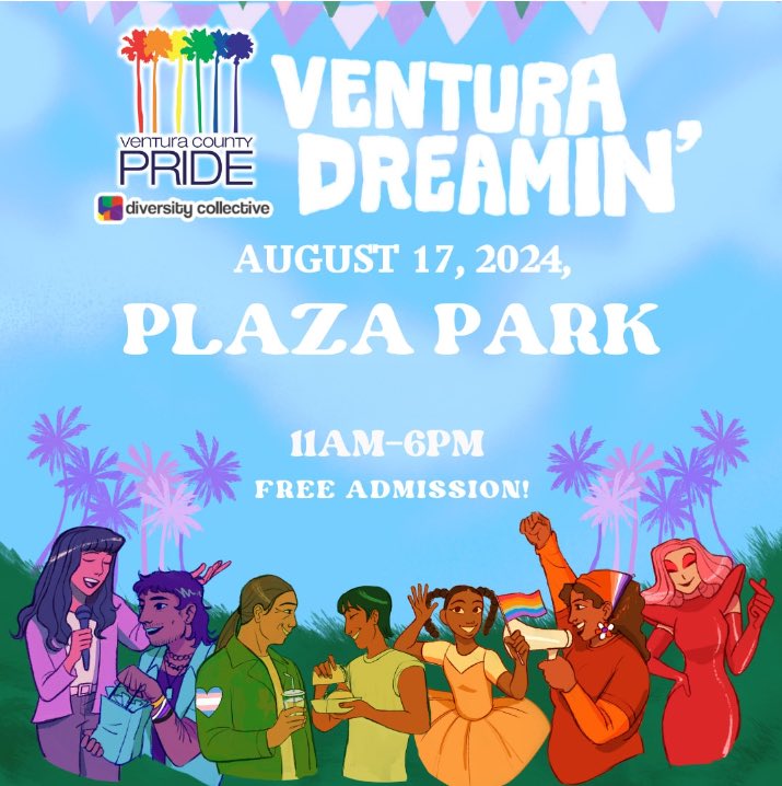 Celebrate Ventura Pride with us this Saturday August 17! 🌈❤️ Free Admission: diversitycollectivevc.org/event/ventura-…