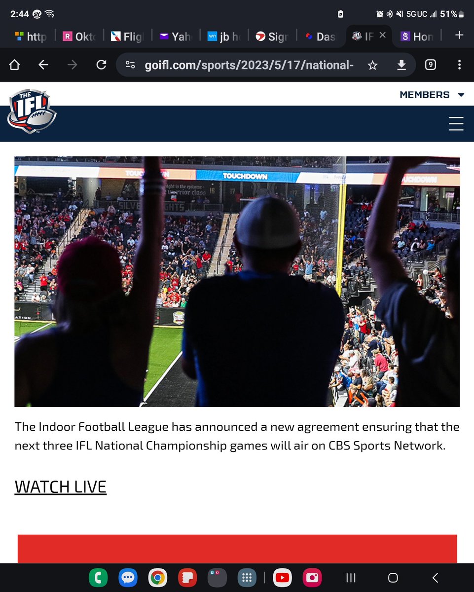 These doors that God keeps opening,  let no man try to close.
Repping the Kent Krew, RISD, and FMMS all the way in Vegas. It's Go Time.
Saturday Aug. 17th 
3pm  CBS Sports....
IFL National Championship 🏆