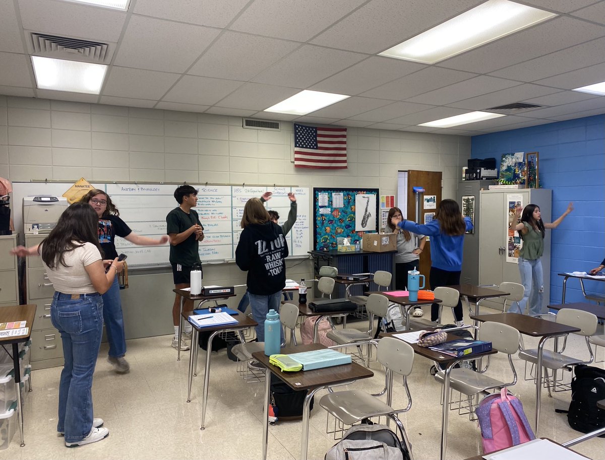 Homeostasis Lab in anatomy - getting going with jumping jacks!