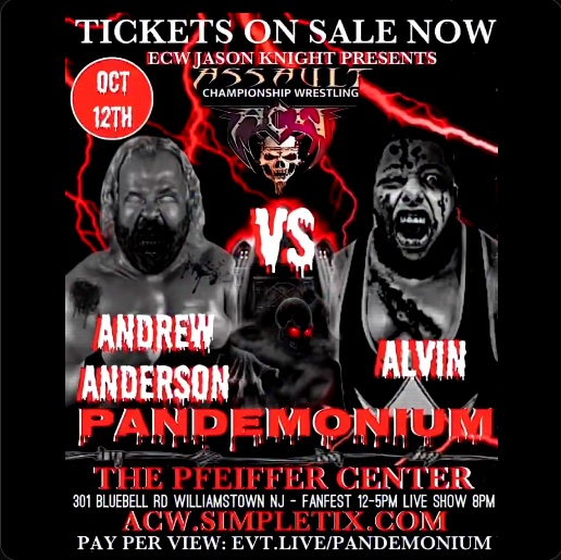 ✝☮☥Robert W. Kovach✞♓✝ (@robkovach999) on Twitter photo 10/12 Williamstown, NJ. Assault Championship Wrestling "Pandemonium" Featuring <a href="/JasonKnightECW/">Jason Knight</a> <a href="/TheAngelOrsini/">The Revelation™️</a> @courageouscm <a href="/AJForU2C/">Alvin</a> <a href="/drewthewrestler/">Andrew Anderson</a> @PitBullGaryWolf <a href="/MikeyWhipwreck_/">🔥Mikey Whipwreck🔥</a> <a href="/TonyMyers74/">Chainsaw Tony/FMWレザーフェイス</a> <a href="/peterbbeautiful/">Peter B Beautiful</a> &MANY MORE 10/12 Williamstown, NJ. Assault Championship Wrestling "Pandemonium" Featuring <a href="/JasonKnightECW/">Jason Knight</a> <a href="/TheAngelOrsini/">The Revelation™️</a> @courageouscm <a href="/AJForU2C/">Alvin</a> <a href="/drewthewrestler/">Andrew Anderson</a> @PitBullGaryWolf <a href="/MikeyWhipwreck_/">🔥Mikey Whipwreck🔥</a> <a href="/TonyMyers74/">Chainsaw Tony/FMWレザーフェイス</a> <a href="/peterbbeautiful/">Peter B Beautiful</a> &MANY MORE