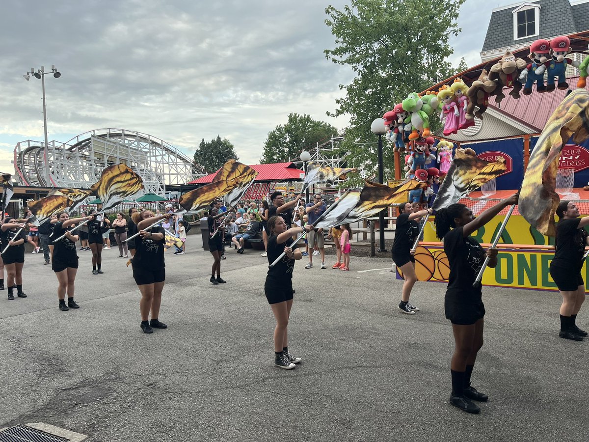 .<a href="/BFHSTigers/">Beaver Falls High School</a> Tiger Pride Band marching at <a href="/Kenny_Kangaroo/">Kennywood</a> tonight.