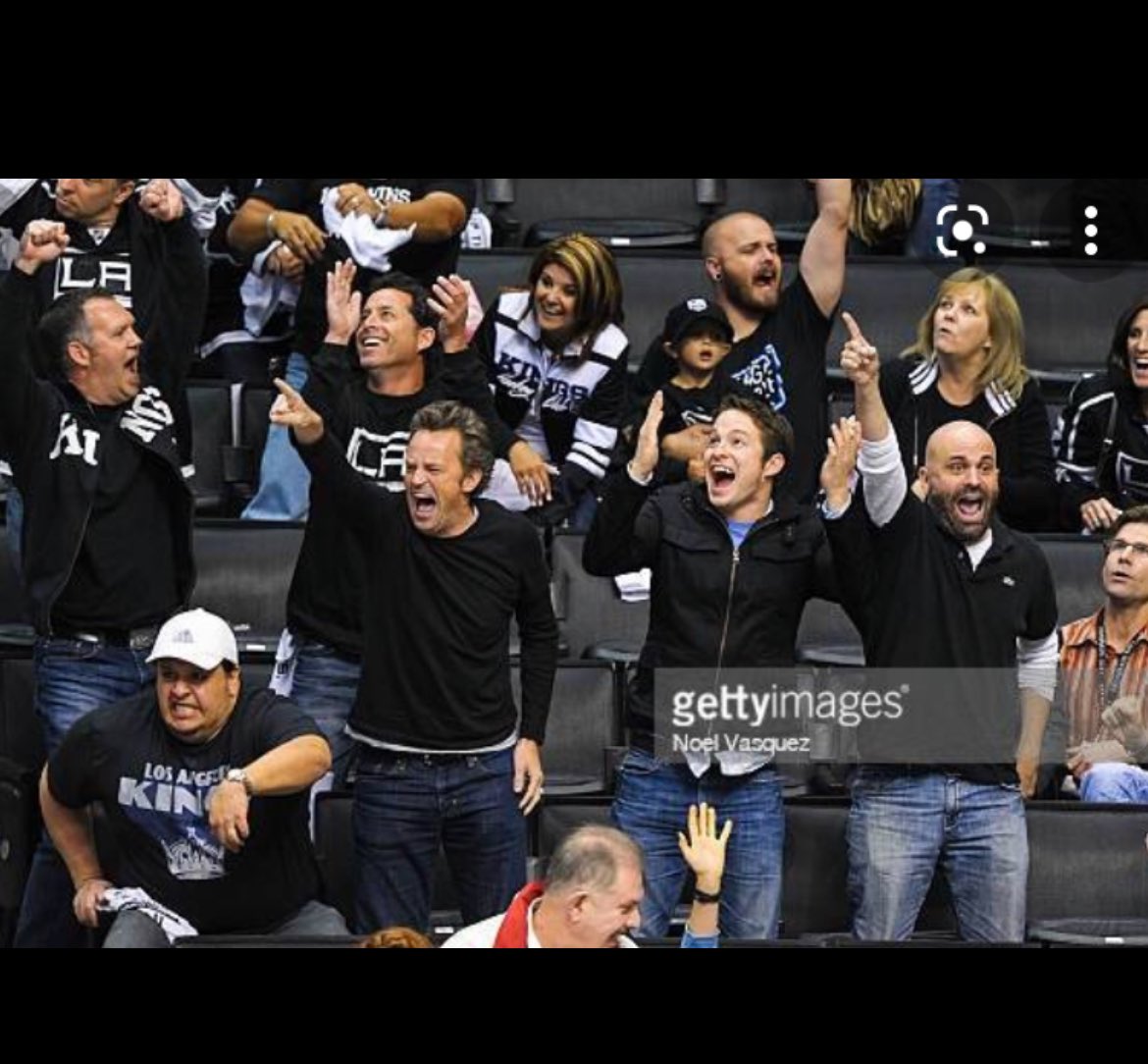 Lot of shitty and very sad news about Matthew in the last couple of days so I thought I would post this pic that I found online of much happier times. When we watched his beloved @lakings win their first Stanley Cup in 2012. An epic night. Miss you buddy.