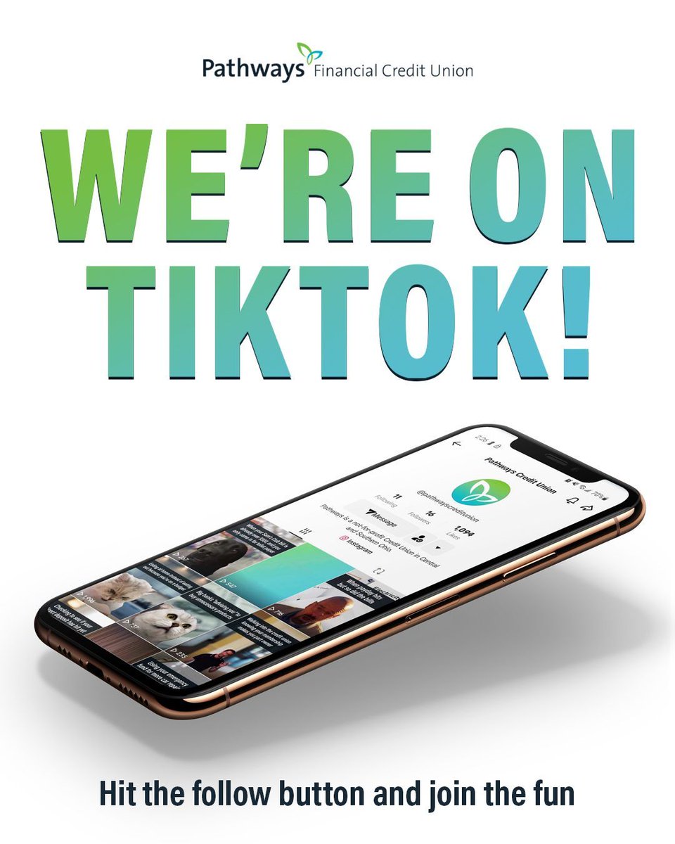 Pssst... Did you know Pathways is on TikTok? 

Follow us for your weekly financial funnies, money-saving tips, and exciting upcoming content.

We hope to see to you there! 👉 tiktok.com/@pathwayscredi…

-----

#Pathways #PathwaysCreditUnion #FinancialMemes #FinancialFunnies