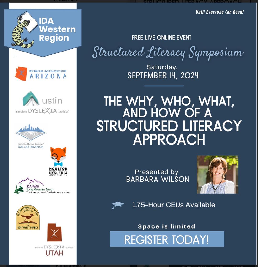 IDARMB's tweet photo. Register today for our free live online training with literacy expert Barbara Wilson:** [Registration Link] https://t.co/TPJUcMdzMk
To receive a Certificate of Continuing Education 1. 75(CEU) for this event, please pay the $15 fee here: [Payment Link] https://t.co/SxSGO5zGGY https://t.co/y1ukFYdyPB