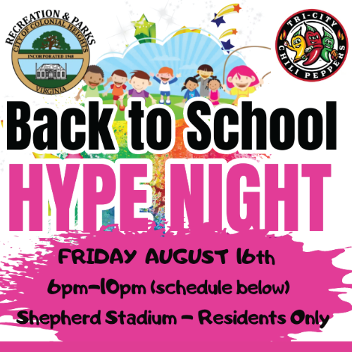 Back to School Hype Night is TONIGHT - Aug. 16th, 2024: The Back to School Hype Night will be held at Shepherd Stadium on Friday, August 16th from 6pm-10pm. (Open to Residents Only) - Click here to view more details. dlvr.it/TC0rz4