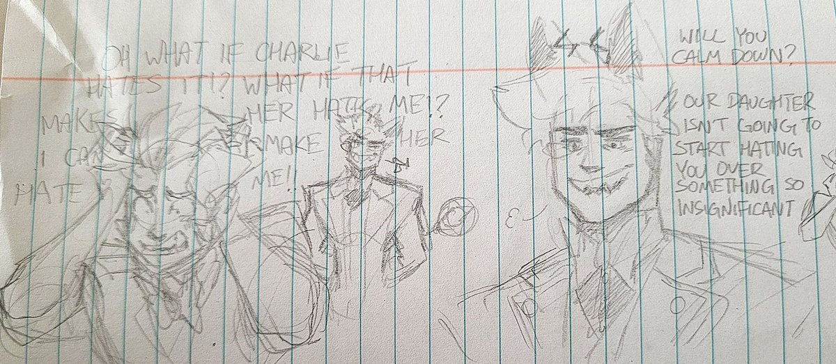 katzebruh's tweet photo. Ngl, this was like the only worthwhile thing I doodled on the plane, just a little freudian slip from our main man Alastor

#radioapple #HazbinHotel https://t.co/A3ZgcYvXCj