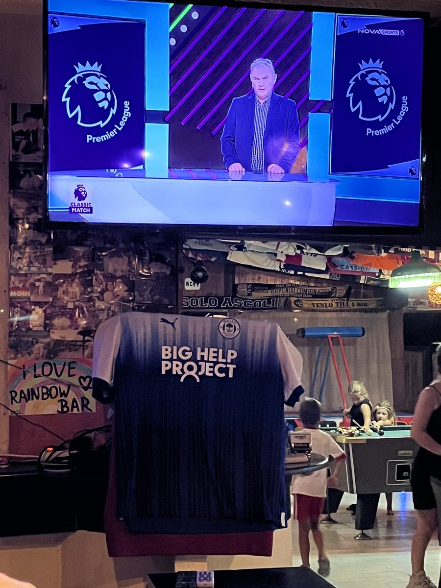 Tics in The Rainbow Bar in Ialyssos, Rhodes. One to add to the owners collection <a href="/LaticsOfficial/">Wigan Athletic</a> #wafc 🔵⚪️
