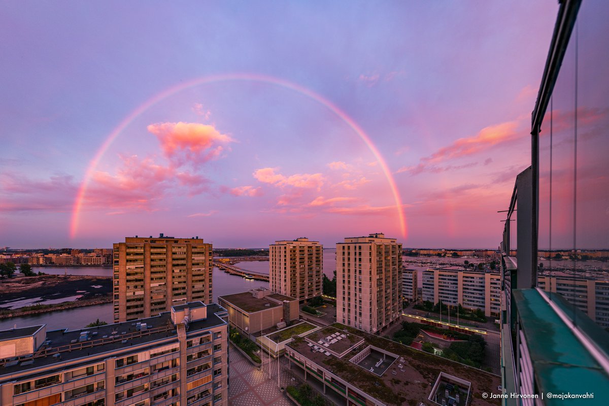 Late evening rainbow.