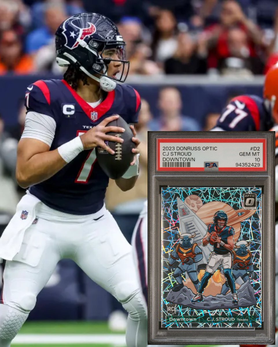 Market2Mint's tweet image. 2023 Donruss Optic CJ Stroud Downtown! PSA 10 🐃 #psa #grading #gradingservice #hobby #collecting #texans #nfl #donrussoptic #football