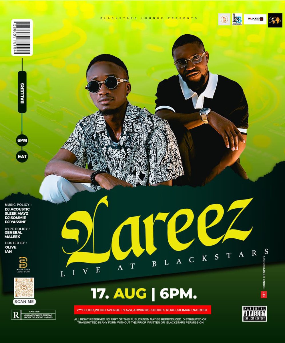 Official_Lareez's tweet image. Doing something in Nairobi on Saturday, super excited 🔥

Let’s go!