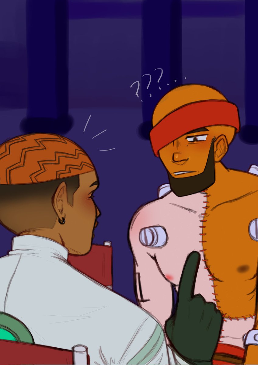 fauxridium's tweet photo. Heres the pieces i did for @cypher_zine vol 2! Red being the video game boy and cyber being a nuisance to go along with the fic my bf wrote for the zine!

#BombRushCyberfunk #BombRushCyberfunkfanart https://t.co/sCSmN616QU