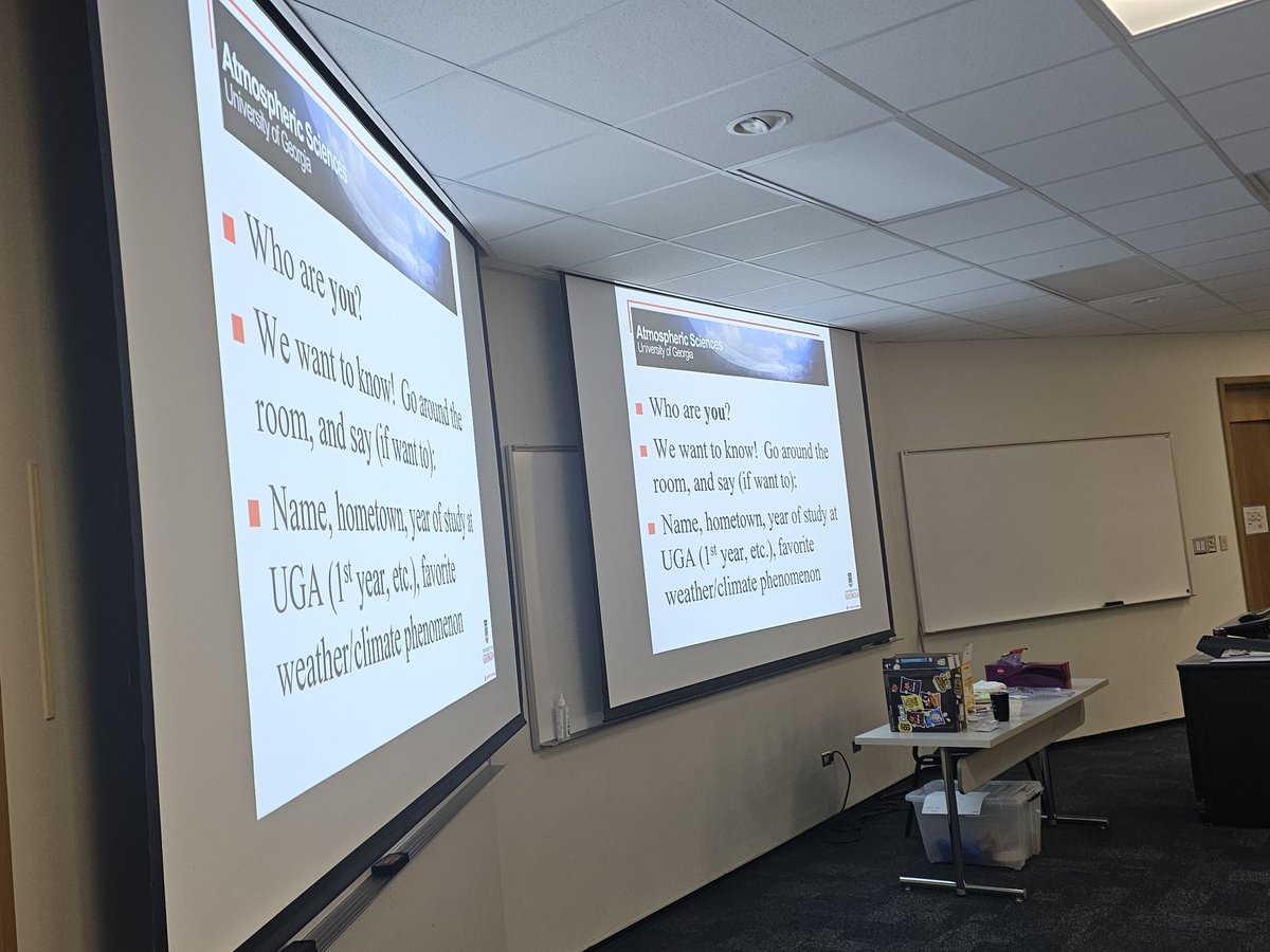 UGAAtmosSci's tweet photo. Our program has nearly 80 majors now so our 8th Annual All Hands Meeting had to be split into 2 sessions. #WeatherDawgs https://t.co/GAS2FmsIpS