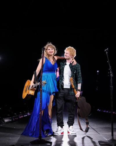 B101Philly's tweet photo. #EdSheeran joined #TaylorSwift as a surprise guest at #TSTheErasTour in London last night! 🎤 Do you remember when he joined for #TheREDTour, too? ❤️ https://t.co/4uOzOEjT4m