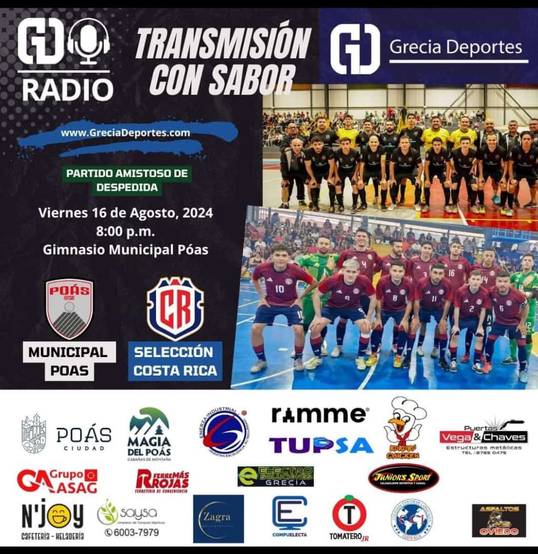PoasFutsal's tweet photo. Es hoy , en vivo por Grecia Deportes y Radio Grecia https://t.co/lSdsW6KCRw
