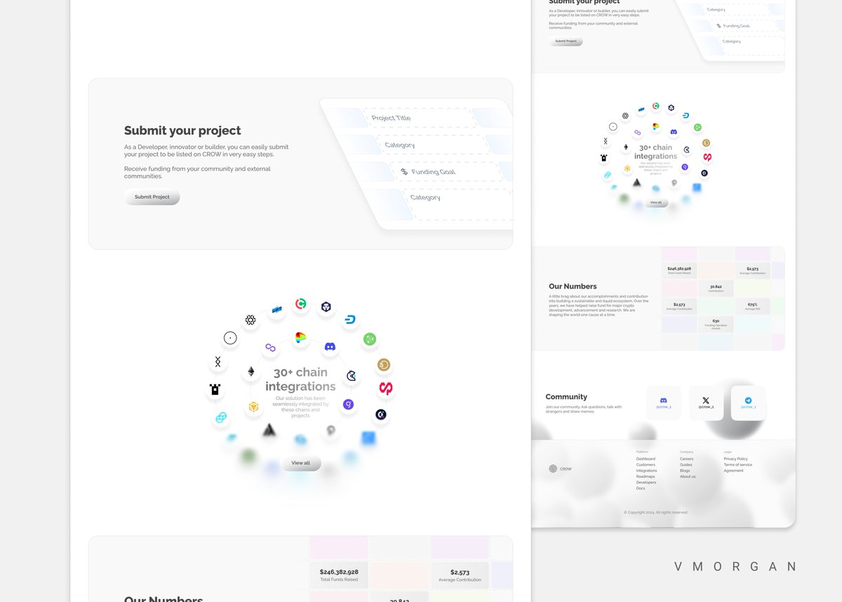 VMorgan_'s tweet photo. Day 23 of #30daysweb3
Task: Design a crowdfunding campaign page for a crypto project.
I went really white on this one. What do you think?
#Web3uiux
Dm, Lets work.
Check it out on Dribble.
https://t.co/oliK3pIzqE https://t.co/rpzMqITCtG