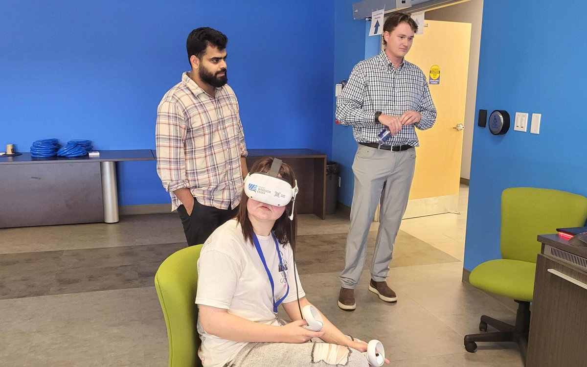 _investwe's tweet photo. Thank you to the students from The Windsor Women Working With Immigrant Women @wwwwiw_org for a great visit to our Automobility and Innovation center yesterday to learn about #automobility and engage in an immersive experience in the #IWE #VRCAVE! https://t.co/U2dLo0N9Fx