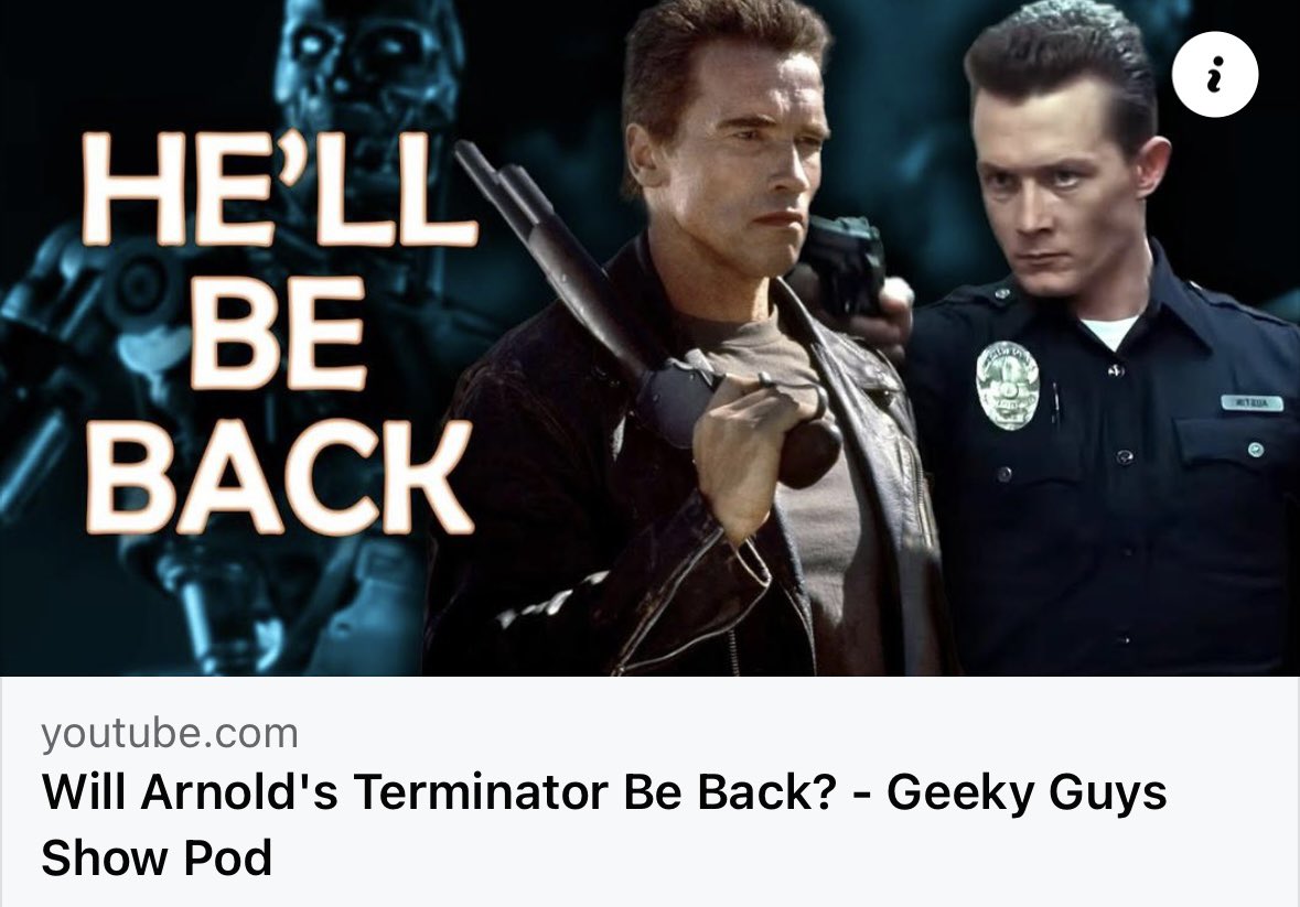 Geeky_Guys's tweet photo. NEW EPISODE ALERT ๐จ
The Terminator - Will he be back?
Geeky Guys Showpod Episode 16
To Watch click๐ or go to our Geeky Guys YouTube channel
https://t.co/x9MQETin9t
#theterminator #terminator #arnie #arnoldschwarzenegger #JudgementDay
#geekyguys #showpod #T800 #T1000 https://t.co/7uHgGrJHht