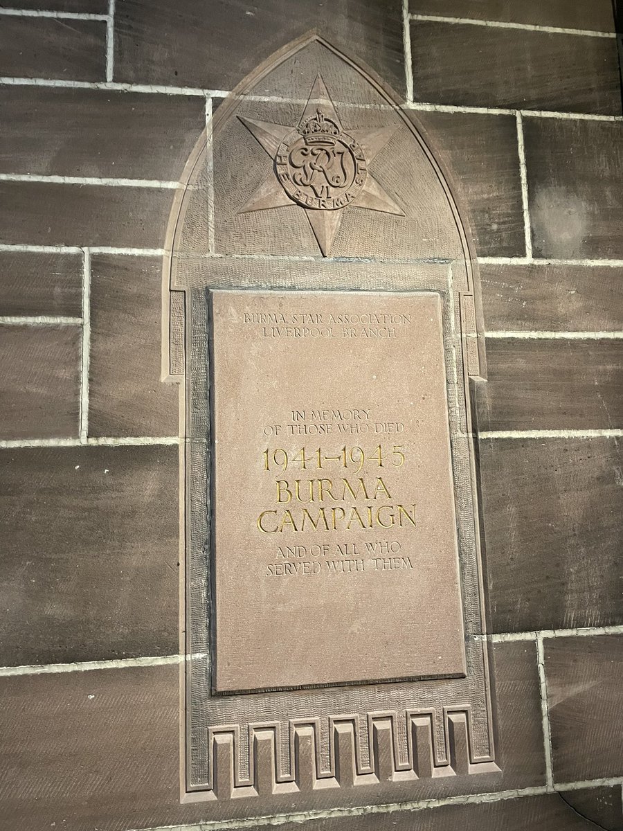 BILLY_1977's tweet photo. I started listening to the @WeHaveWaysPod #Burma44 episodes today as always top draw from @James1940 and @almurray I visited @LivCathedral and in the War Memorial Chapel I seen this for the men who fought in The Burma Campaign 1941-1945. #Burma44 https://t.co/IrE5nt2gLU
