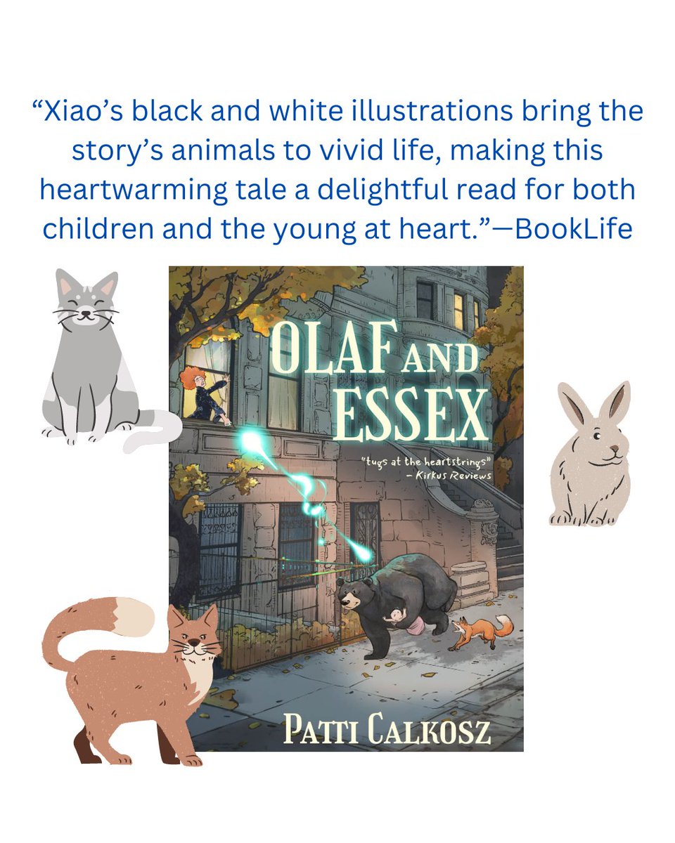 PCalkosz's tweet photo. Paperback pre-orders now available! Link in my profile.

OLAF AND ESSEX is a Middle Grade fantasy that Kirkus Reviews calls “funny, sentimental, and heartfelt,” and that IndieReader says “will entertain children and adults alike.” Releasing Oct. 15th!

A fox and bear take on bumbling witch kidnappers and the NYPD’s Chief Magic Detector to protect a magical baby and the witches of New York.

#olafandessex #books  #newbooks #bookworm #fantasybooks #middlegrade #middlegradebooks #middlegradefiction #uppermiddlegrade #uppermiddlegradebooks #uppermiddlegradefantasy #uppermiddlegradenovel #uppermiddlegradefiction #booksbooksbooks #AuthorsOfTwitter