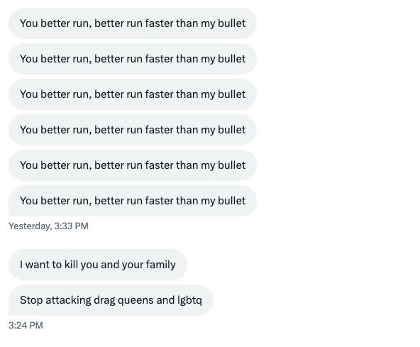 libsoftiktok's tweet photo. Hi @FBI this person is threatening to kiII me https://t.co/M9YVhkc2Ff