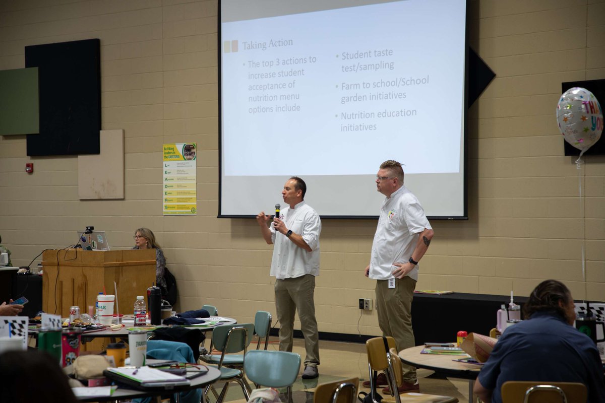 sgcfoodservice's tweet photo. Chef Aaron and Chef Curtis had the privilege of speaking to all of the SPS Foodservice Professionals today. They spoke on action items that everyone could take back to their schools. SGC is appreciative to partner with @officialSPS! Have a great school year! π #SPSPride https://t.co/ENVztbiUAW