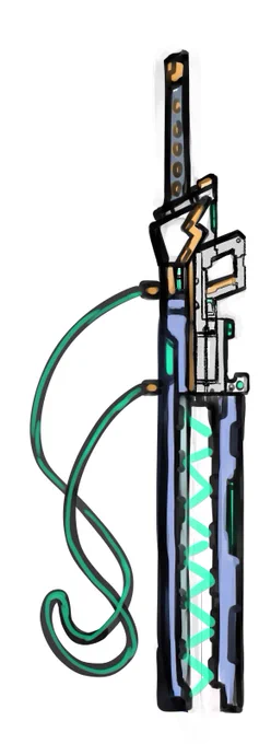 謎の武器のラフ。 
