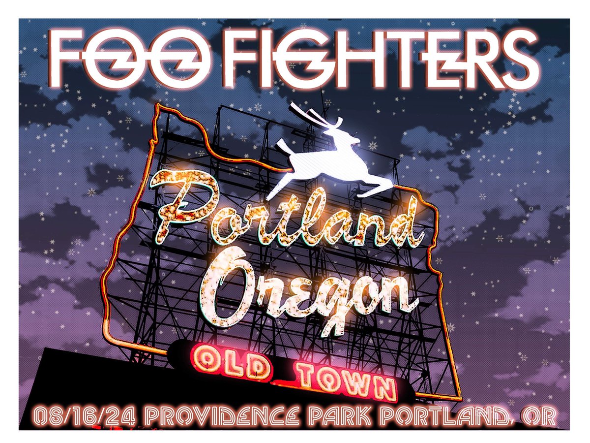 scott21james's tweet photo. Here is my design for the @foofighters Portland Oregon #concert @FooDGrohl @foofightersnews @ScottJamesart1 #posterdesign #foofighters #davegrohl @ProvidencePark_  #oldtown  #artist https://t.co/P2Hk1uLYFF