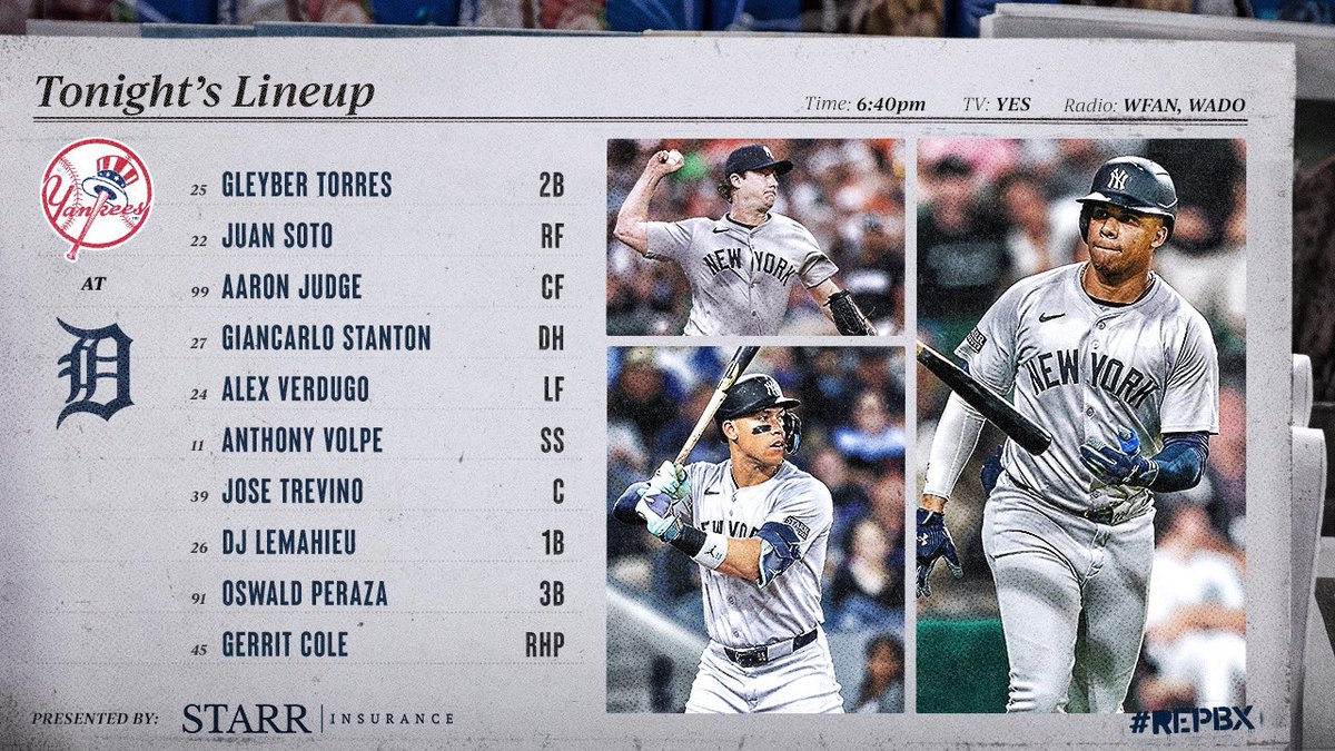 Yankees's tweet image. Friday Night Baseball. 

#RepBX