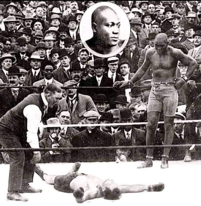 On December 26th in the year 1908, an igbo man called nduka from Anambra, always with his eriri ozo on his legs, popularly known as Jack Johnson became the first African American World Heavyweight Boxing Champion by knocking out Tommy Burns. For years America would not show this