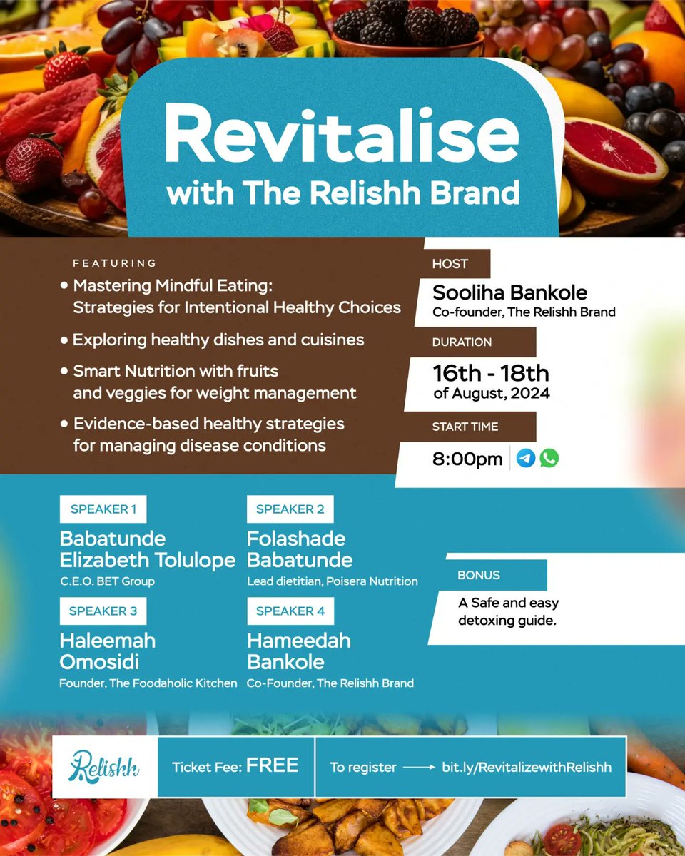 thehassangeek's tweet photo. "Hassan, we want to host a webinar and we need a flyer for it."
"It should have a healthy-eating theme"
I made the flyer for @therelishhbrand webinar and it kickstarted tonight.
.
.
And yeah, Day 16 of showing my work till August ends.
#fixupaugust #consistency #thehassangeek https://t.co/sivlEaYcIV