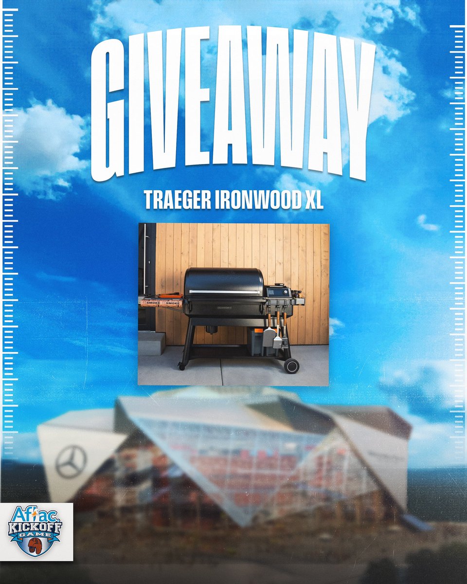 It’s almost time to kick off and cook out 🏈🌭

In celebration of college football and tailgating returning this month, we’re giving away a Traeger IronwoodXL (retails for $1,999)! 

Follow <a href="/AflacKickoff/">Aflac Kickoff Game</a> and repost for your chance to win! 🔥
