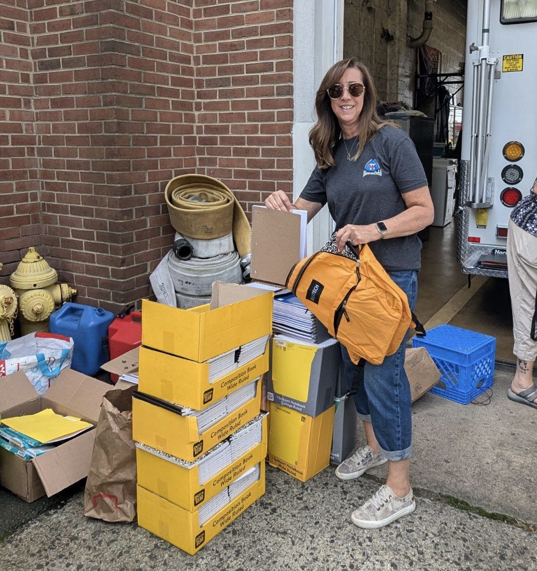 When asked what I do as the ECEA President, the answer is supporting our locals. Had the pleasure of helping to stuff backpacks with school supplies with Bloomfield EA today. @ECEANJORG @BloomfieldEA <a href="/NJEA/">NJEA</a>