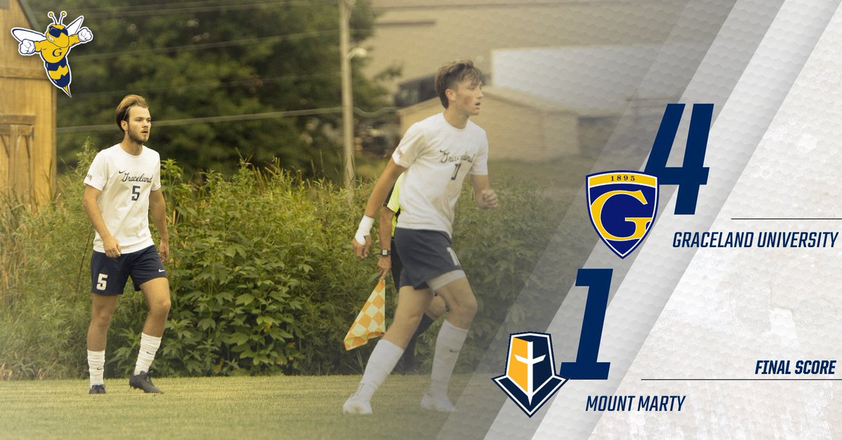 Season opener win! Your Yellow Jackets took down Mount Marty in our first away game! ⚽️ Goals by Kendal Guzman, David Hopfer, Lucas Porter, and Andrew Porter. Assists from Samuel Steiner, Mario Salinas(2), and Ashton Adrian. Let's go, Yellow Jackets!