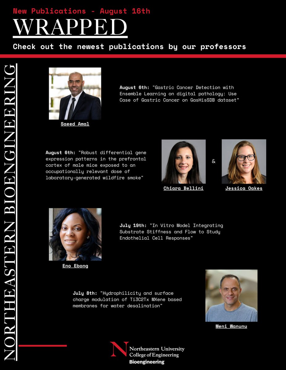 Northeastern University Bioengineering (@nubioe1) on Twitter photo Our BioE faculty are always keeping busy! Here are some of their new and pending publications:
<a href="/said6041/">Saeed Amal</a> - doi.org/10.20944/prepr…
Bellini & Oakes - doi.org/10.1093/toxsci…
Eno Ebong - dx.doi.org/10.3791/67081
<a href="/WanunuLab/">Wanunu Lab</a> - doi.org/10.1039/D4RA02… Our BioE faculty are always keeping busy! Here are some of their new and pending publications:
<a href="/said6041/">Saeed Amal</a> - doi.org/10.20944/prepr…
Bellini & Oakes - doi.org/10.1093/toxsci…
Eno Ebong - dx.doi.org/10.3791/67081
<a href="/WanunuLab/">Wanunu Lab</a> - doi.org/10.1039/D4RA02…