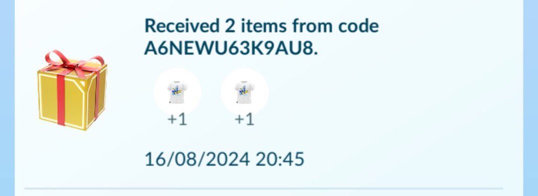 Qshinys's tweet image. A6NEWU63K9AU8

Redeem here 👇🏼⬇️
store.pokemongolive.com/offer-redempti…
#PokemonGo #PokemonGoApp