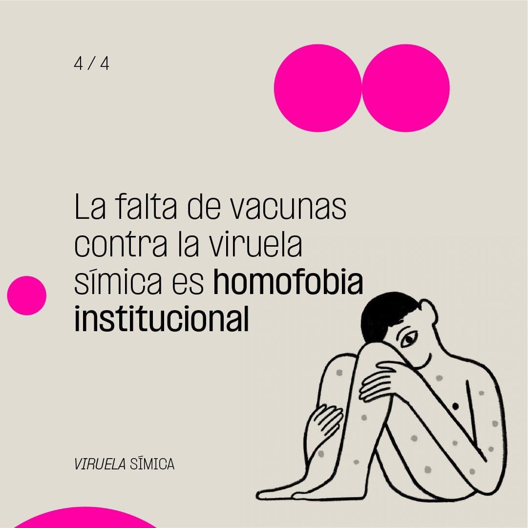 Alainwho's tweet photo. Hace un par de días la @opsoms declaró el #Mpox como epidemia. En México estuvimos organizaciones, colectivas y principalmente personas que vivimos con VIH exigiendo la vacuna que había disponible. El represente en las reuniones de la OPS/OMS dijo (ahí está el vídeo) que era una exageración vacunar, porque después de los sucedido con la COVID-19 había pánico y para todo nos queríamos vacunar. Cc @DKershenobich