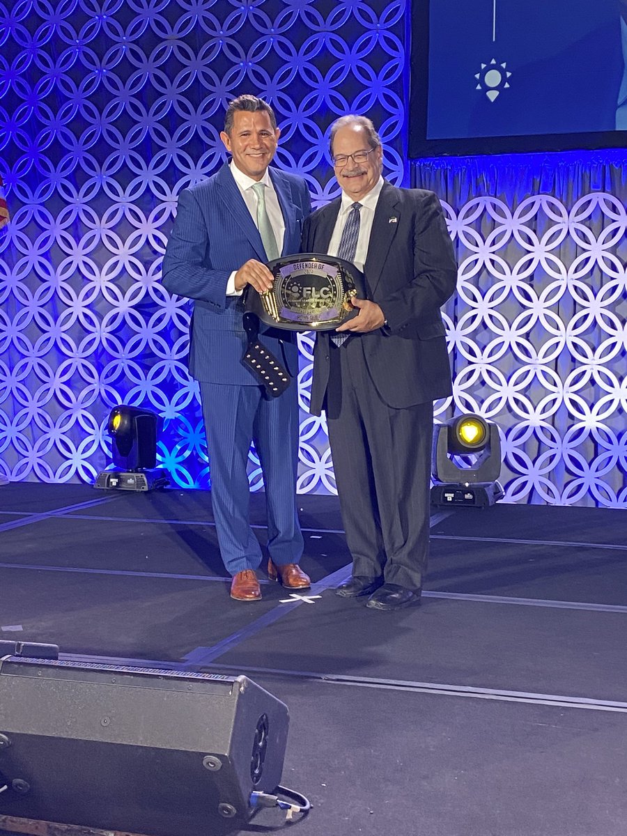Congratulations to Senator Jason Pizzo for receiving the “Defender of Home Rule” Award from the Florida League of Cities, This is the League’s most prestigious award &amp; is given to those legislators who consistently voted &amp; advocated on behalf of the League and its member cities.
