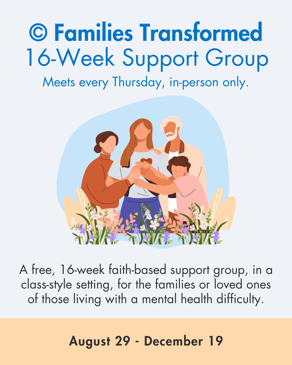 Sign up for our additional therapy support groups starting soon! Created for individuals struggling with serious mental health difficulties and their families.

© Minds Transformed: form.jotform.com/242275453514152
© Families Transformed: form.jotform.com/242276416749162