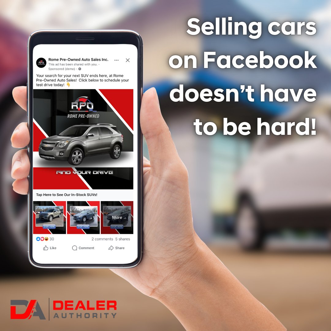DealerAuthority's tweet image. Leverage Facebook's powerful targeting tools with Dealer Authority &amp;amp; connect with the right buyers at the right time. 📱👍 With our targeted custom audiences, your dealership can turn clicks into customers: bit.ly/46RYEyd

#AutoSocial #FacebookforDealers #DealerAuthority