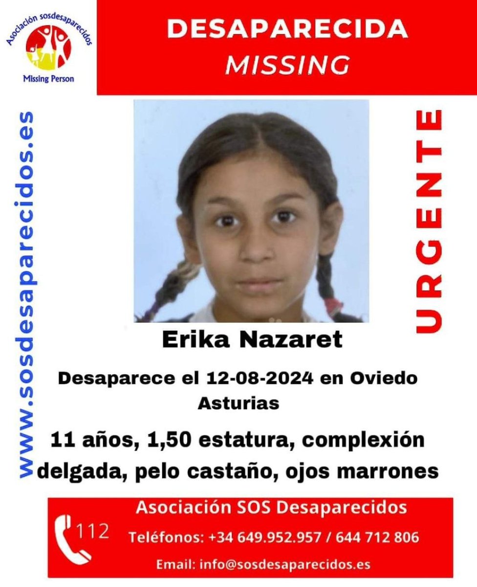 NuriaCSopena's tweet image. #AlertaFeminista
¡Por favor compañeras! 
¡DIFUNDID! 
¡Que Erika aparezca ya y duerma en su casa!