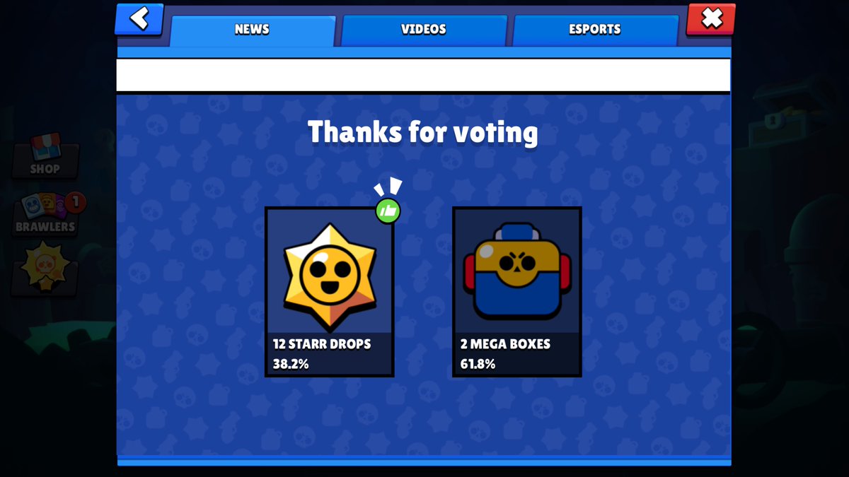 stealthygamin's tweet photo. Guys vote for star drops if you don’t have a maxed out account. Trust me you guys need this just like me 💔. #BrawlStars #BoxesVsDrops https://t.co/vPMRHUDn5f