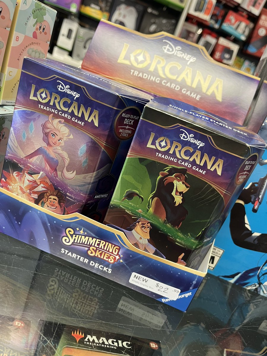 MicroplayBrant's tweet photo. New Lorcana Decks and Pokemon ETBs restocked! Do you play Lorcana? Whats been your favourite Deck? https://t.co/evExxNuVCu