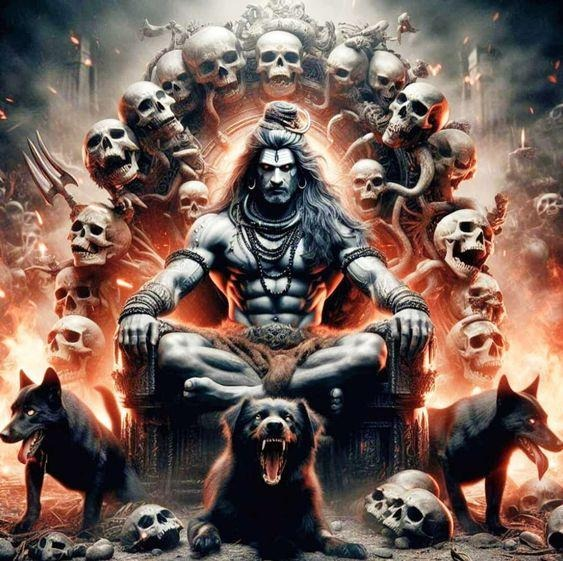 Creative depiction of Kalabhairava. The intensity is correct even if the depiction is modernist.

Om Bhairavaya Namah