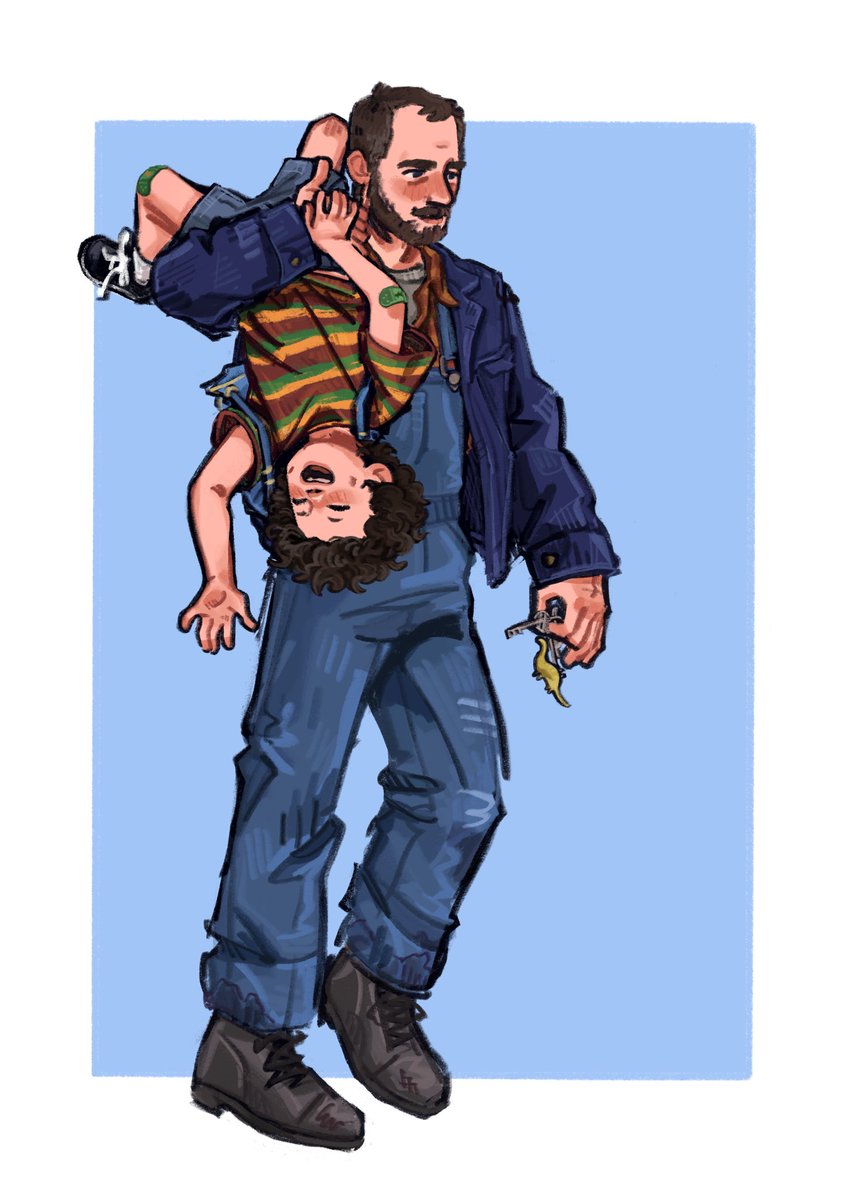 kasphacked's tweet photo. an eddie and wayne commission for @blipblot based on their fic ‘everything stays’ (link below!!!!) 🦕 https://t.co/AkxzsNMaoZ