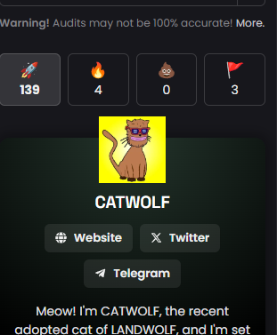 catwolfonsol's tweet photo. @IcedKnife First, #CATWOLF is going to the moon. Jeeters are out and we are paying for trending on 60k. Join our community and #PETTHECAT https://t.co/XtilnTQXDD