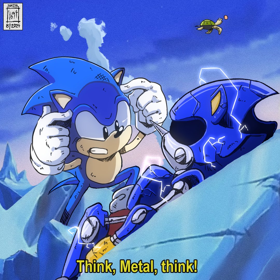 Captain_Ishi's tweet photo. I’m sure someone already did this… but I wanted to do it anyway! #thinkmarkthink #sonicthehedgehogova https://t.co/1RlCjuLX3S