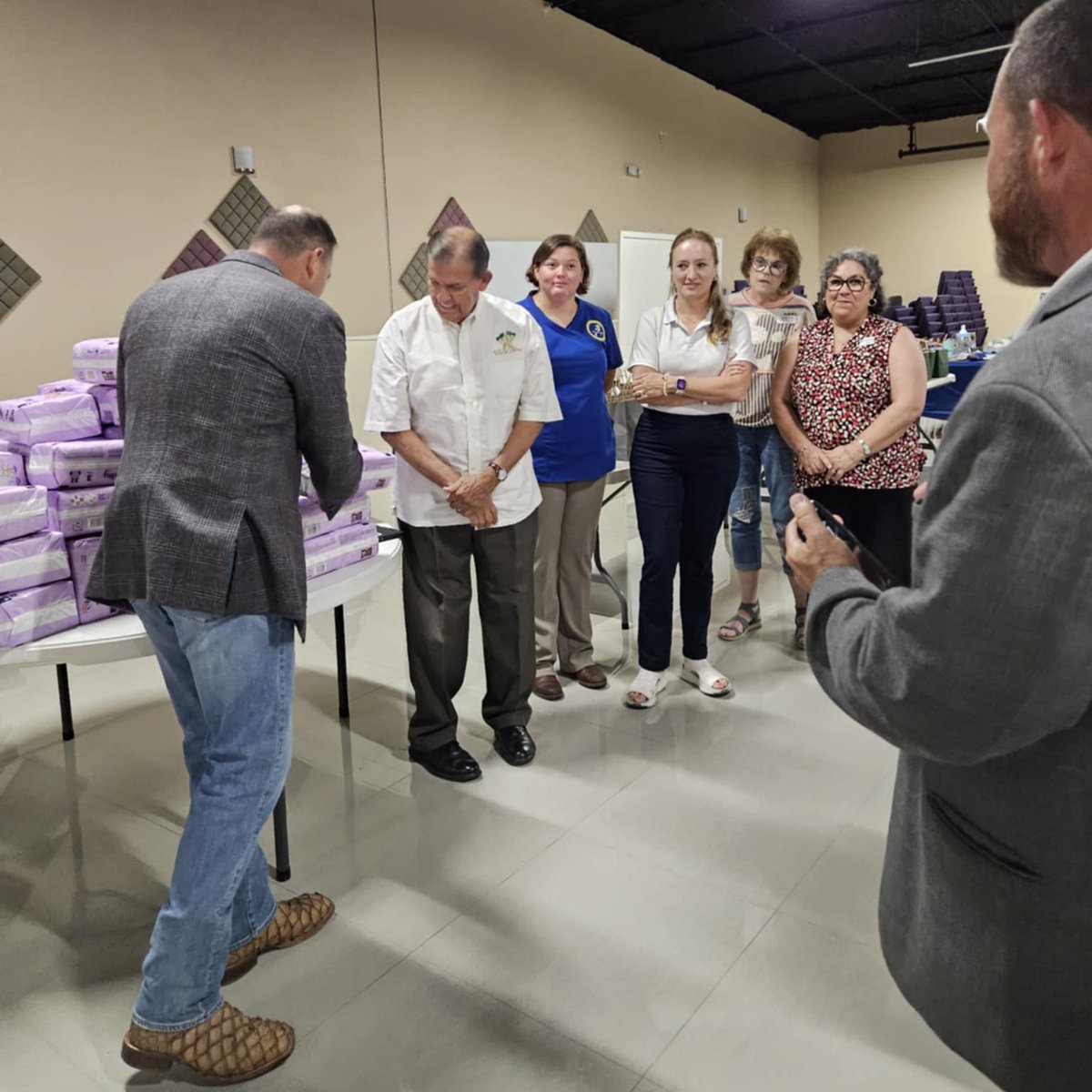ElectAHinojosa's tweet photo. It was such a blessing to participate in a diaper Giveaway yesterday for the Harlingen community! Thank you to the Coprus Christi Pregnancy Center of the Coastal Bend for making the trip to the RGV to make this possible and to Abba House Outreach for lending their facility. #SD27 https://t.co/8M0AWty2VT