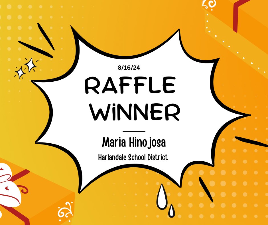 Lectura Books (@lecturabooks) on Twitter photo Congratulations to Teresa Hinojosa <a href="/HarlandaleISD/">Harlandale ISD</a>!!
👏👏👏 You WON the HUGE August Raffle. Bilingual Books - one for EVERY student in your classroom!
<a href="/TA4BE/">TABE</a> <a href="/ESCRegion20/">ESC Region 20</a> Congratulations to Teresa Hinojosa <a href="/HarlandaleISD/">Harlandale ISD</a>!!
👏👏👏 You WON the HUGE August Raffle. Bilingual Books - one for EVERY student in your classroom!
<a href="/TA4BE/">TABE</a> <a href="/ESCRegion20/">ESC Region 20</a>