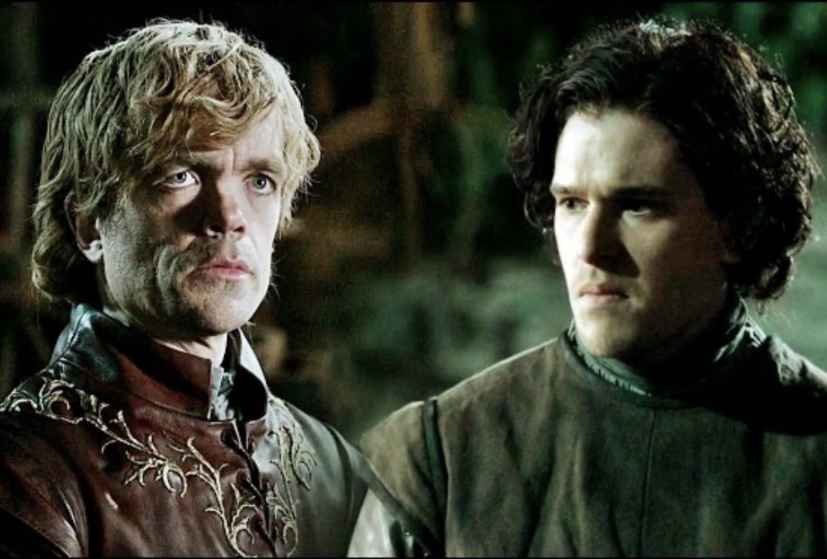 Uno de los mejores diálogos que jamás he leído en un libro:📕🔥

—Soy Tyrion Lannister. 

—Lo sé. —Jon se levantó. De pie, era más alto que el enano. Se sintió algo incómodo. 

—Y tú eres el bastardo de Ned Stark, ¿no? —El muchacho sintió un frío que lo atravesaba. Apretó los